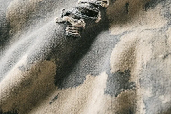 Water-washed distressed hoodies